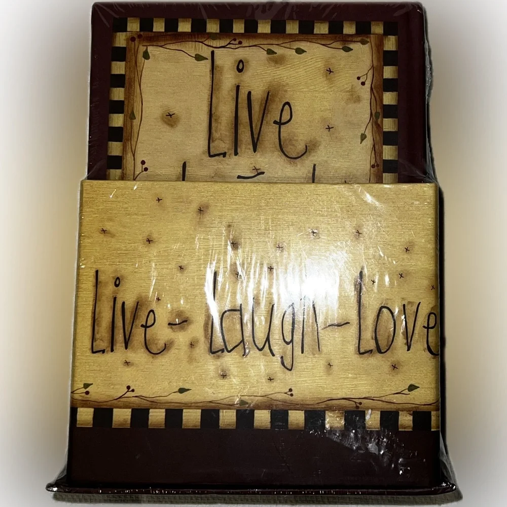 💥NEW Gift Set Live Laugh Love Mini Note Book Address Book Memo Pad 2 Pencils